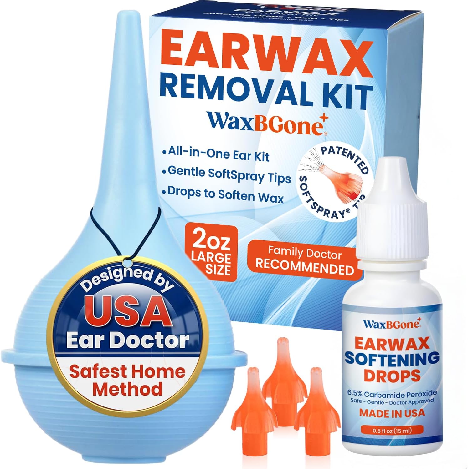 WaxBGone Ear Bulb Syringe Kit with ...