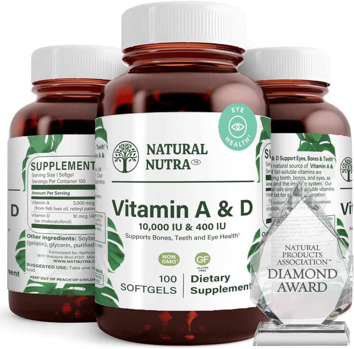 Natural Nutra Vitamin A and D, 1000...