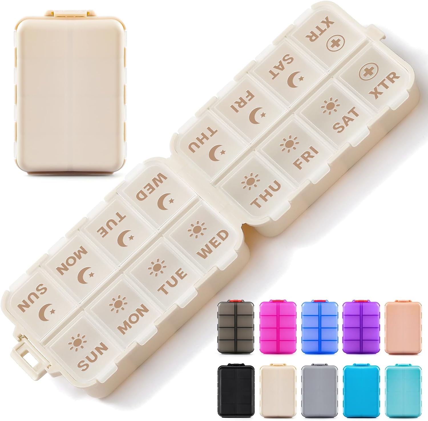 Compact & Foldable Weekly Pill...