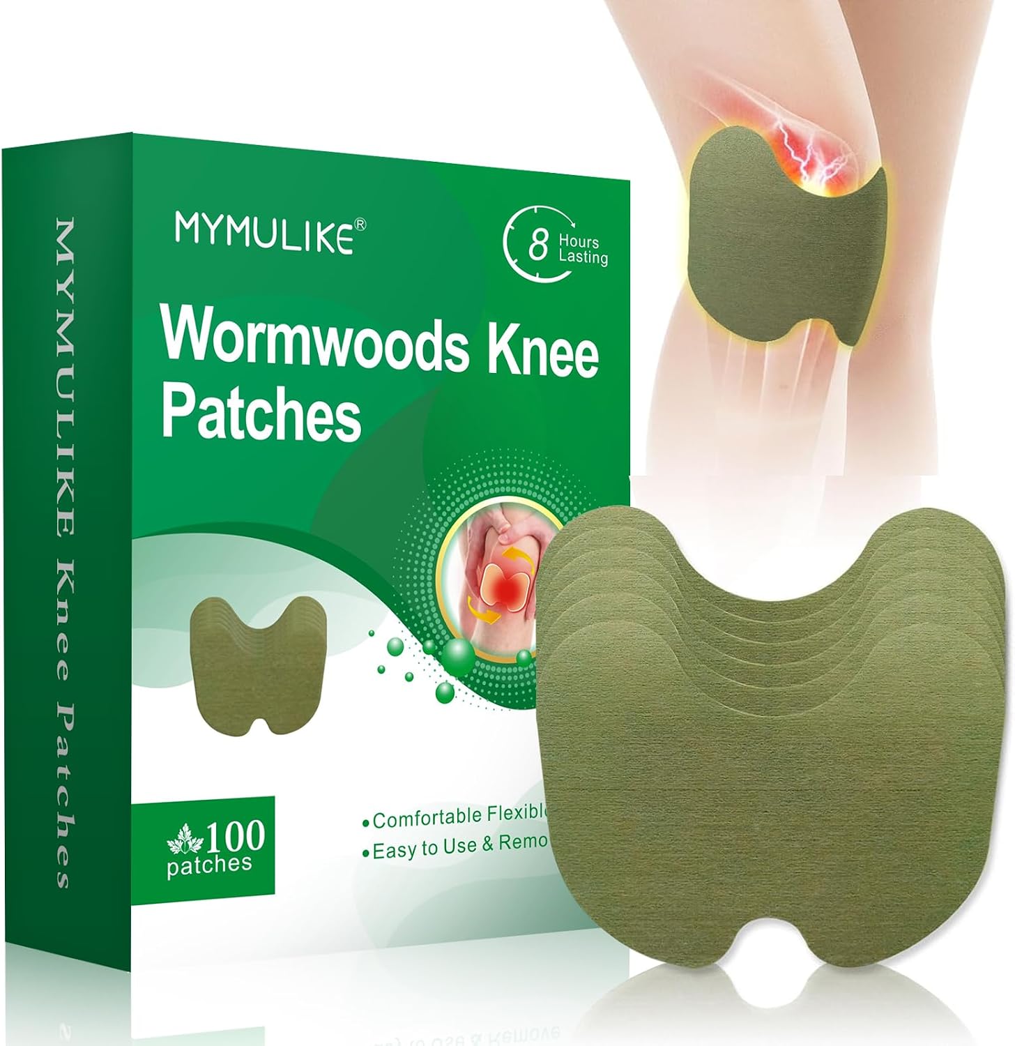 MYMULIKE Knee Patches, 100 Count Wa...