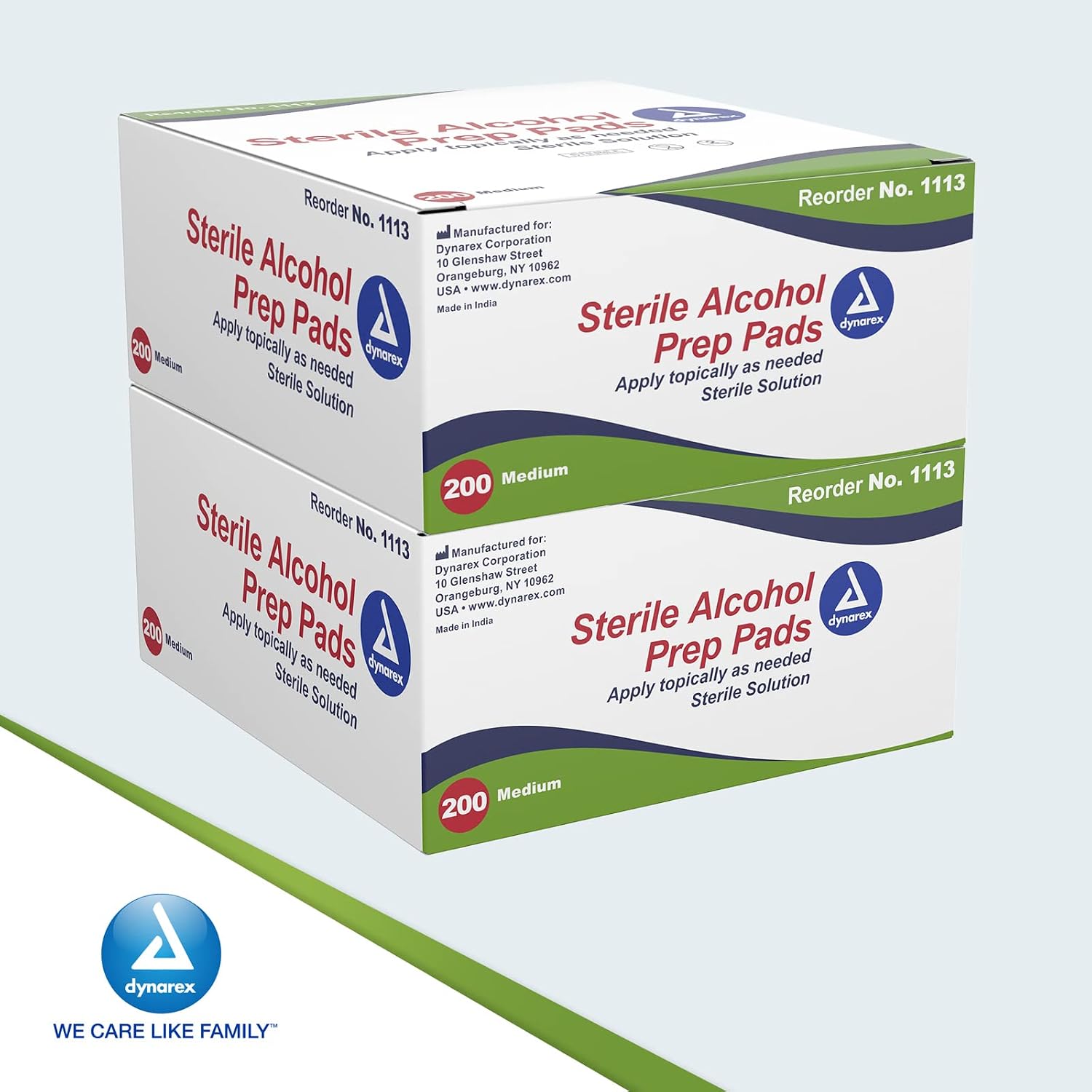 Dynarex Alcohol Prep Pads, Medical-Grade and Non-Woven Prep Pads, Saturated with 70% Isopropyl Alcohol, Rapid-Acting Antiseptic Wipes, 1-Ply, Medium, 2 Boxes of 200 Alcohol Prep Pads - Image 8