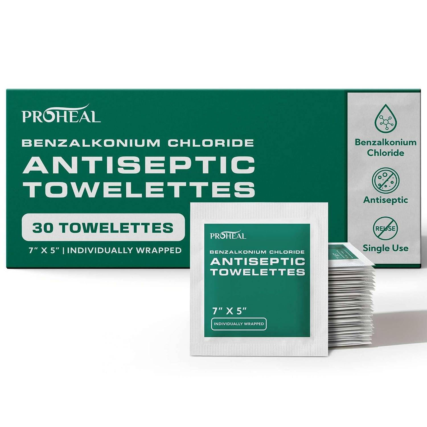 BZK Antiseptic Wipes, 30 Count R...