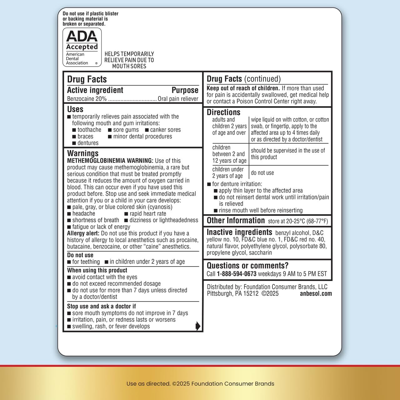 Anbesol Maximum Strength Liquid Oral Pain Reliever, 0.41 fl oz - Image 6