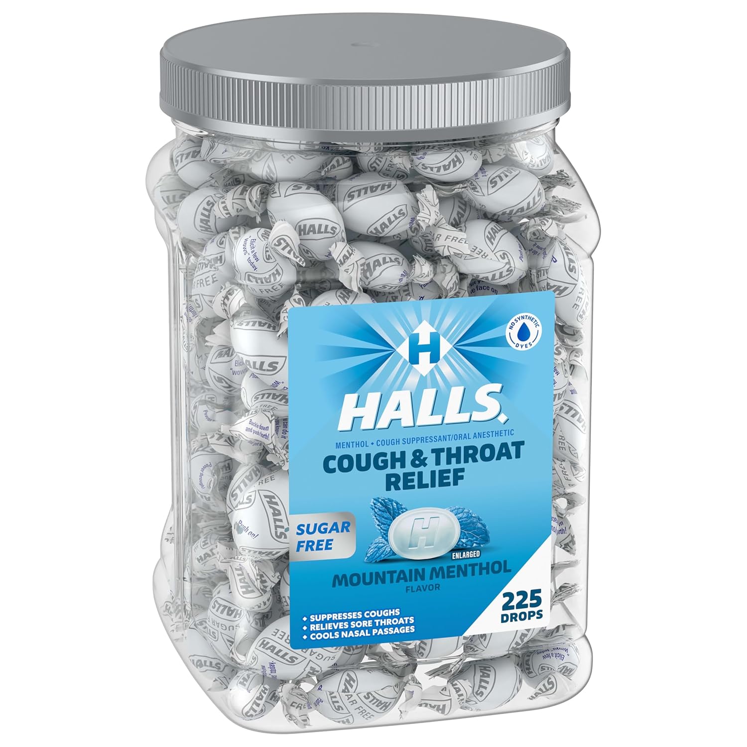 Halls Cough & Throat Relief Mountain Menthol Sugar Free Cough Drops, 225 ct - Image 13