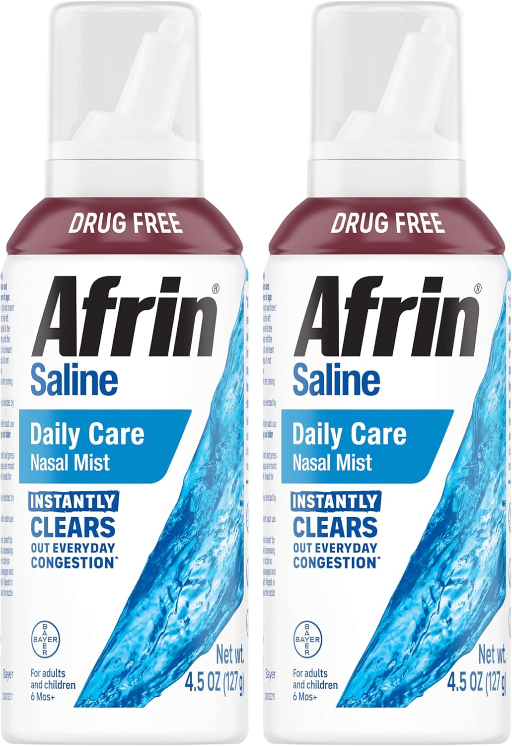 Afrin Saline Nasal Spray Twin Pack,...