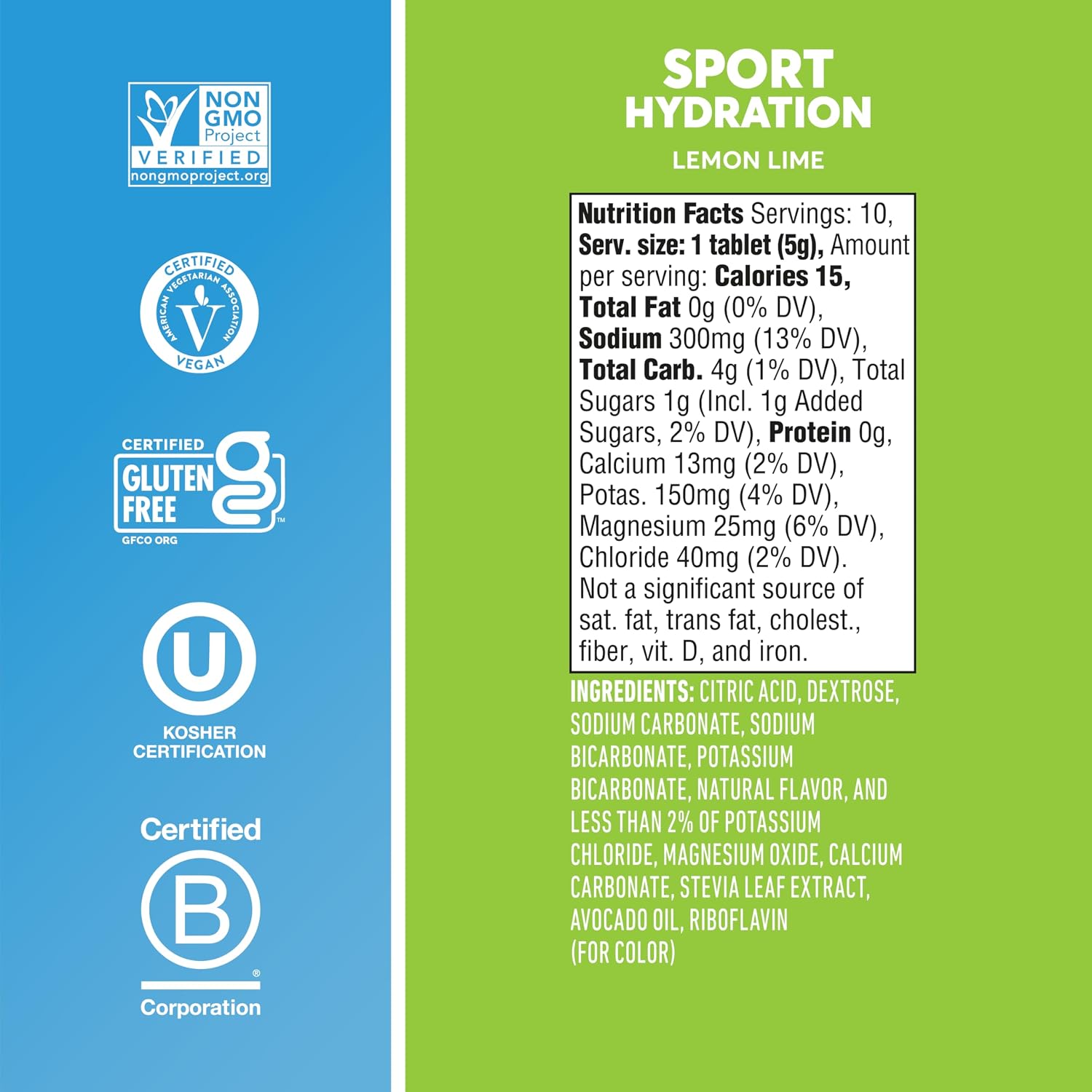 Nuun Sport Electrolyte Tablets Lemon Lime, GF & Vegan, 4 Pack - Image 5