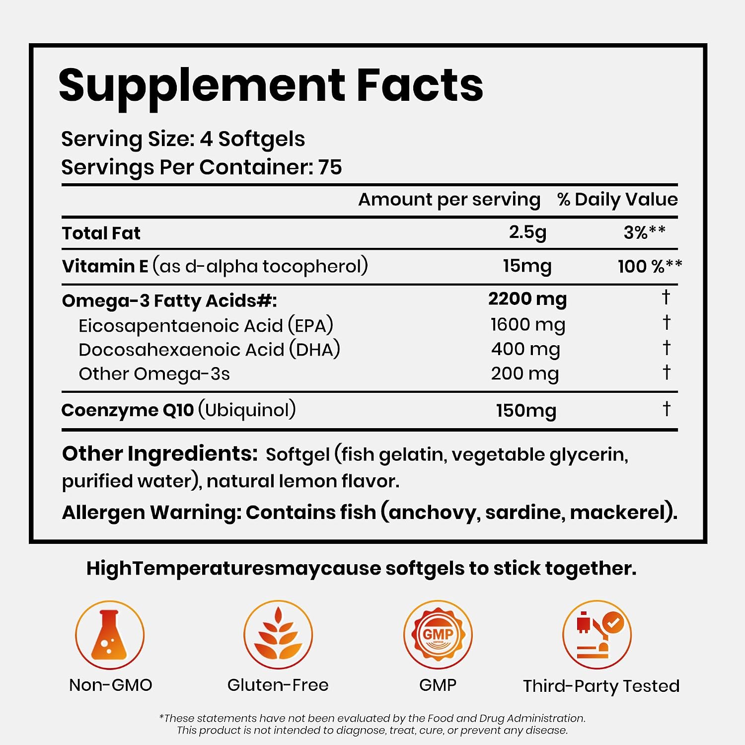 Omega 3 Fish Oil Supplements with CoQ10 for Daily Wellness Support - Image 3