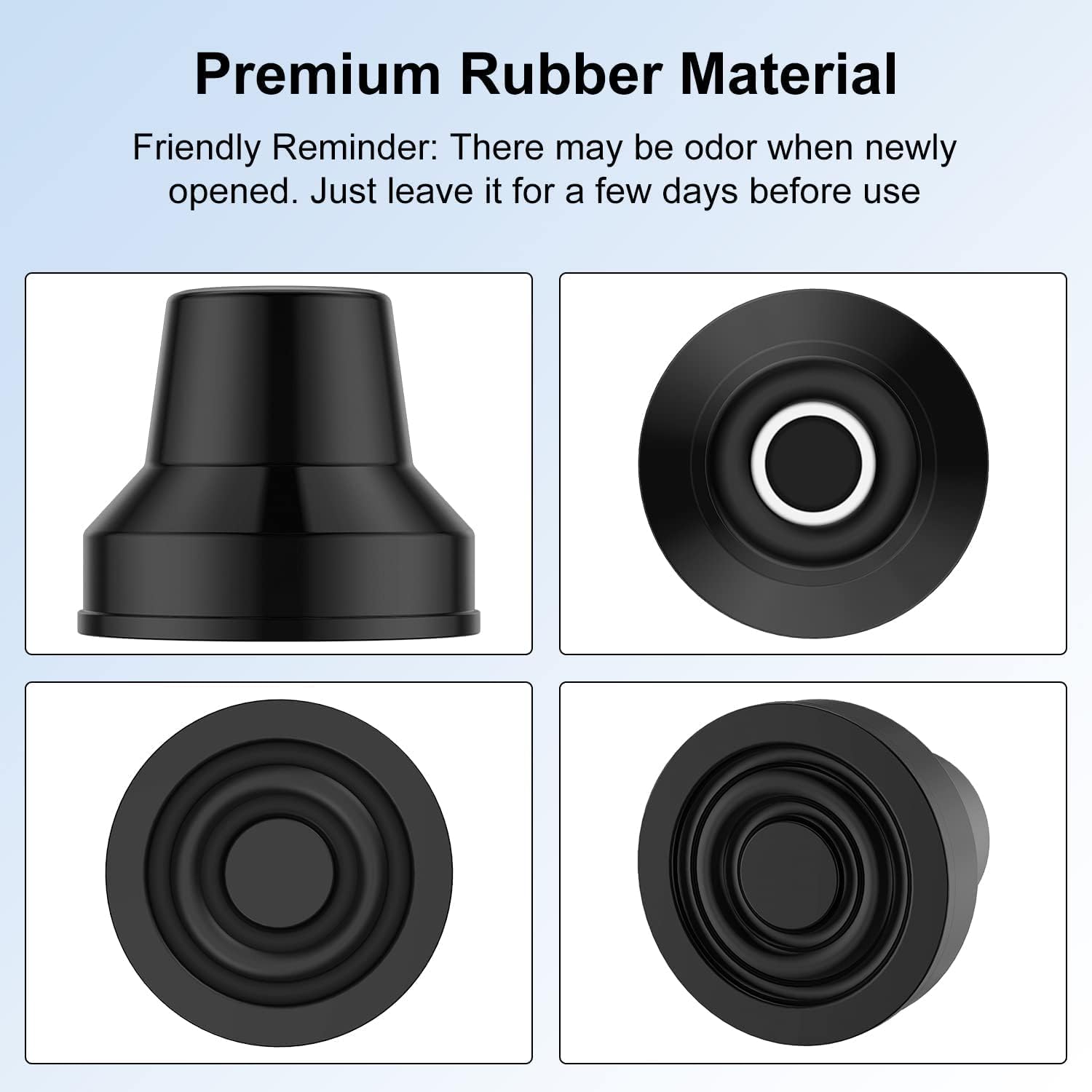 supregear Quad Cane Tips (Set of 12), Rubber Heavy Duty Non-Slip Extreme Grip Cane Replacement Foot - Accessories for Walking and Standing Stick for Women Men Seniors Elderly - Image 4