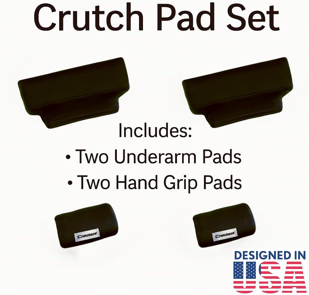 Crutcheze Crutch Pads & Hand Grips, Underarm Crutches Padding Set - Image 6