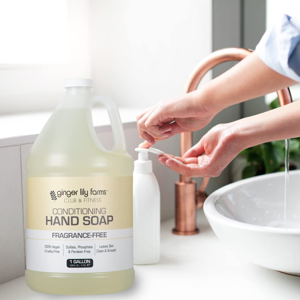 Ginger Lily Farms Club & Fitness Hand Soap, 128oz, Fragrance Free - Image 6