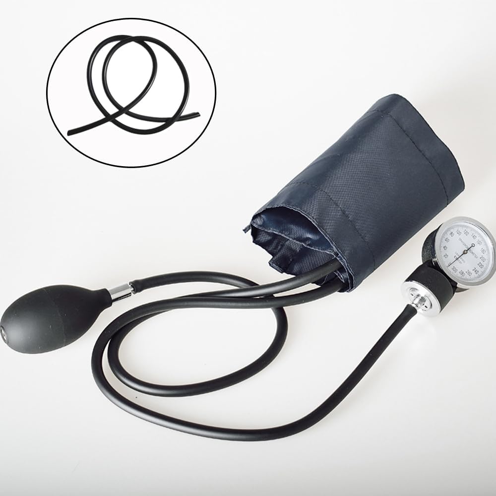 2 Pack Manual Blood Pressure Air Hose Replacement 3FT Rubber Tube Air Tubing for Aneroid Sphygmomanometer Professional Blood Pressure Monitor Cuff Set Adult Arm - Image 7