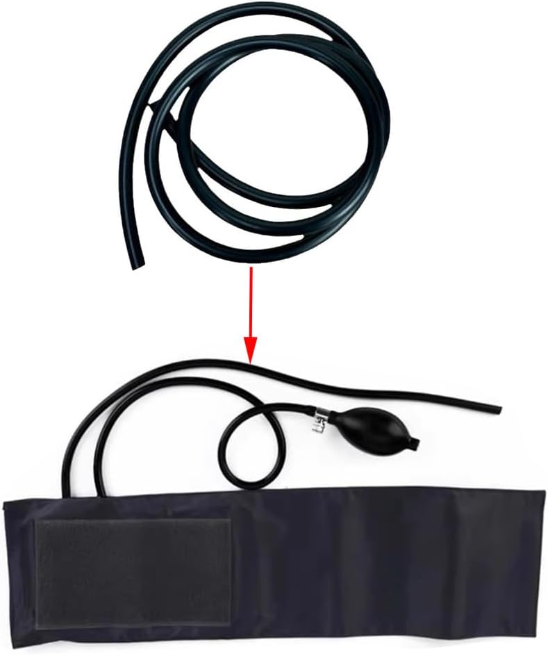 2 Pack Manual Blood Pressure Air Hose Replacement 3FT Rubber Tube Air Tubing for Aneroid Sphygmomanometer Professional Blood Pressure Monitor Cuff Set Adult Arm - Image 3