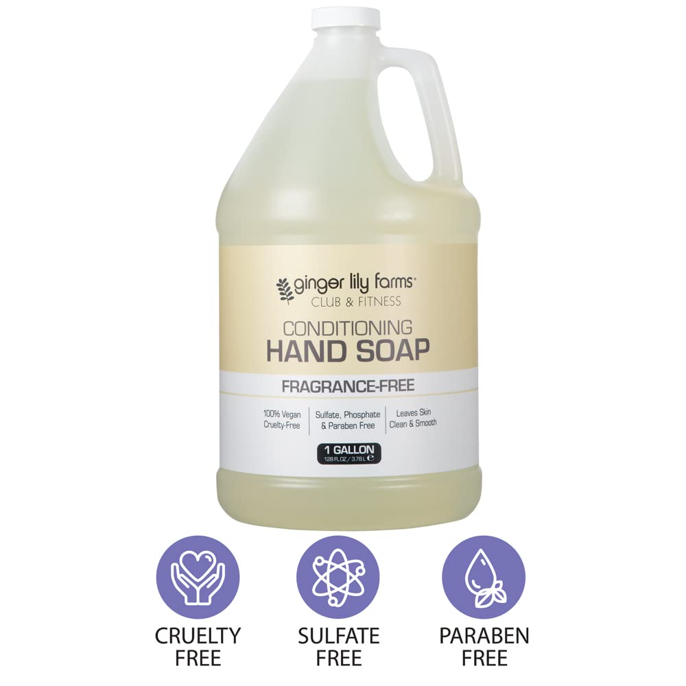 Ginger Lily Farms Club & Fitness Hand Soap, 128oz, Fragrance Free - Image 4