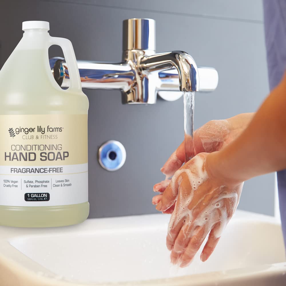 Ginger Lily Farms Club & Fitness Hand Soap, 128oz, Fragrance Free - Image 5
