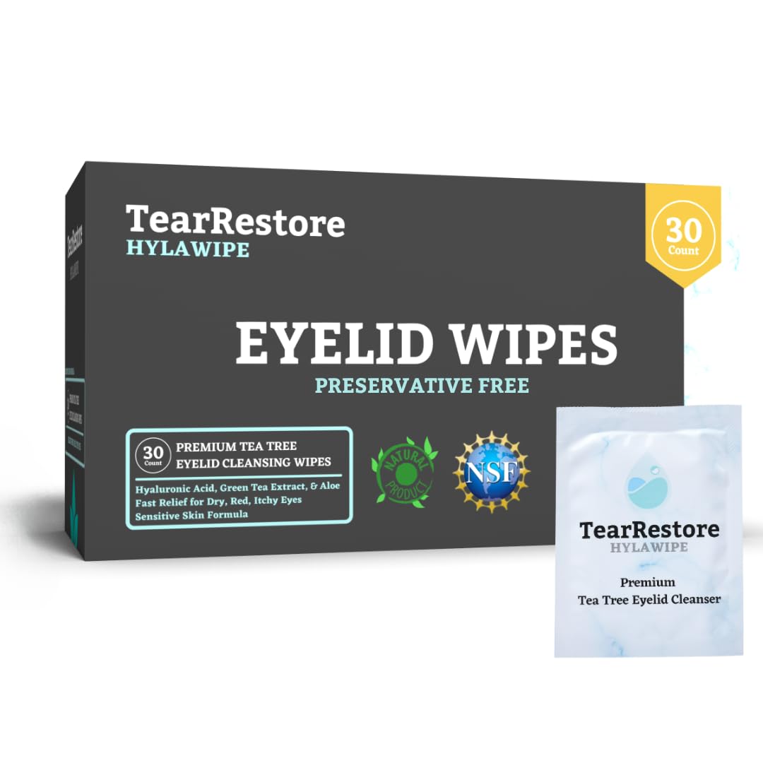 TearRestore Eyelid Wipes HylaWipe w...