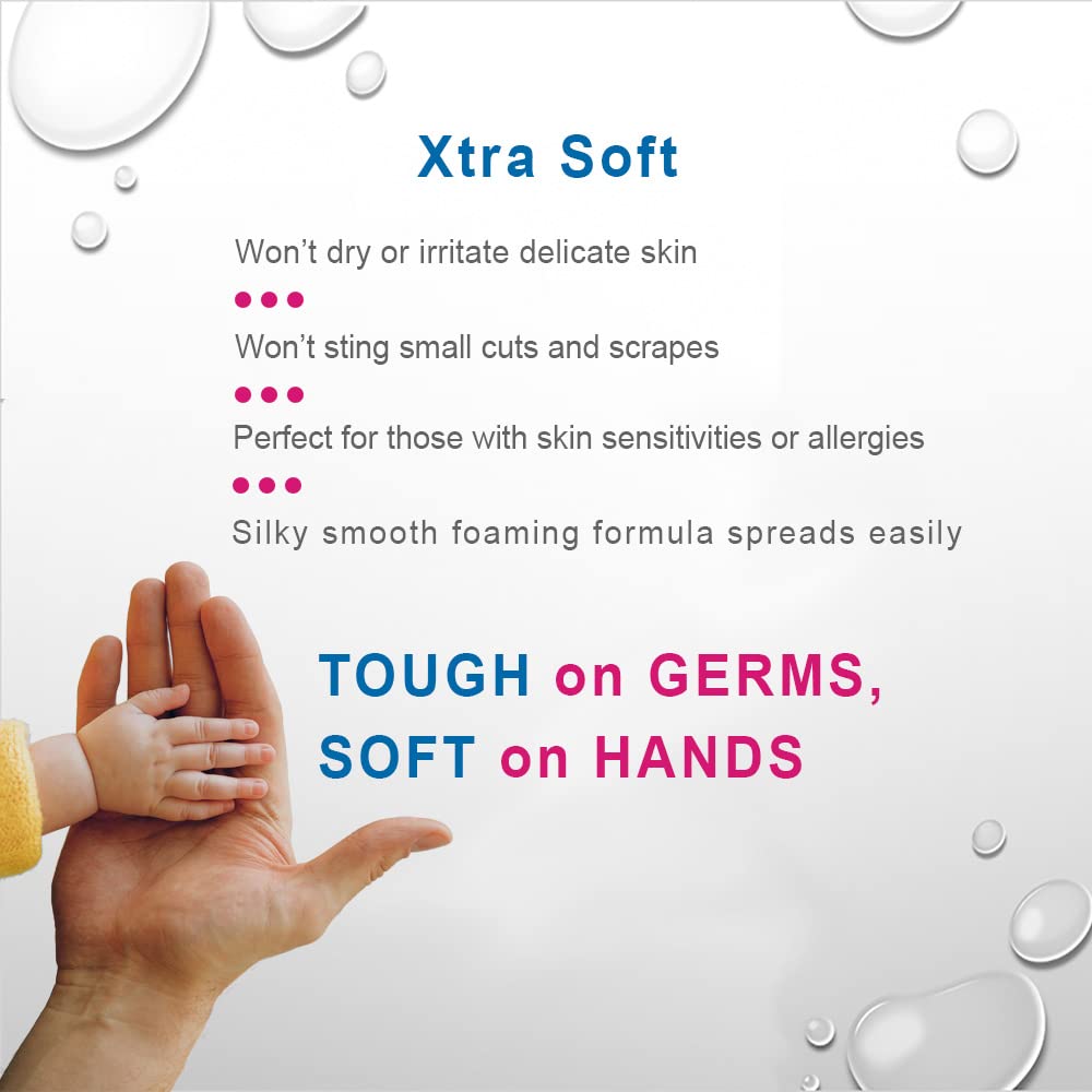 X3 Clean Foaming Hand Sanitizer, Alcohol Free and Fragrance Free, Kills 99.9% Germs, Moisturizing Formula, Travel Size 2.5 oz (3 Pack) - Image 4