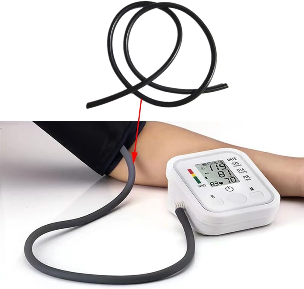 2 Pack Manual Blood Pressure Air Hose Replacement 3FT Rubber Tube Air Tubing for Aneroid Sphygmomanometer Professional Blood Pressure Monitor Cuff Set Adult Arm - Image 5