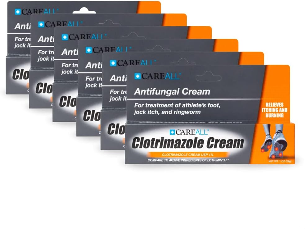 CareAll Clotrimazole Antifungal Cream 1% USP 1.0 oz. (6 Pack), Cures Most Athlete’s Foot, Jock Itch and Ringworm, Sooths and Relieves Itching, Burning and Cracking from These Conditions - Image 6
