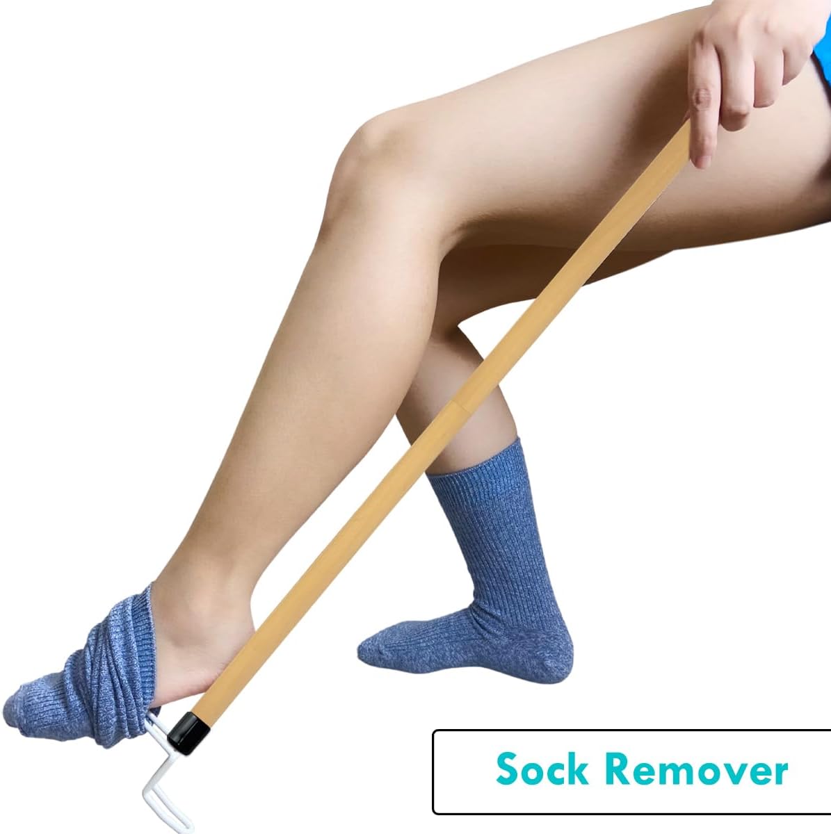Nourislif 27'' Dressing Stick, Long Dressing Stick for Elderly, Disabled, Limited Mobility – Daily Living Dressing Aid Stick for Hip Replacement, Back - Dressing Aid for Pants, Shoes, Socks - Image 3