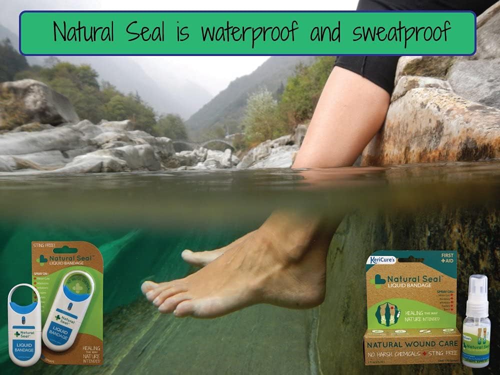 Natural Seal Liquid Bandage Spray - Sting-Free, Hypoallergenic Wound Care for Cuts, Scrapes, and Skin Irritations - Water-Based Formula for Kids, Adults & Sensitive Skin - Made in USA, 1 Ounce - Image 5