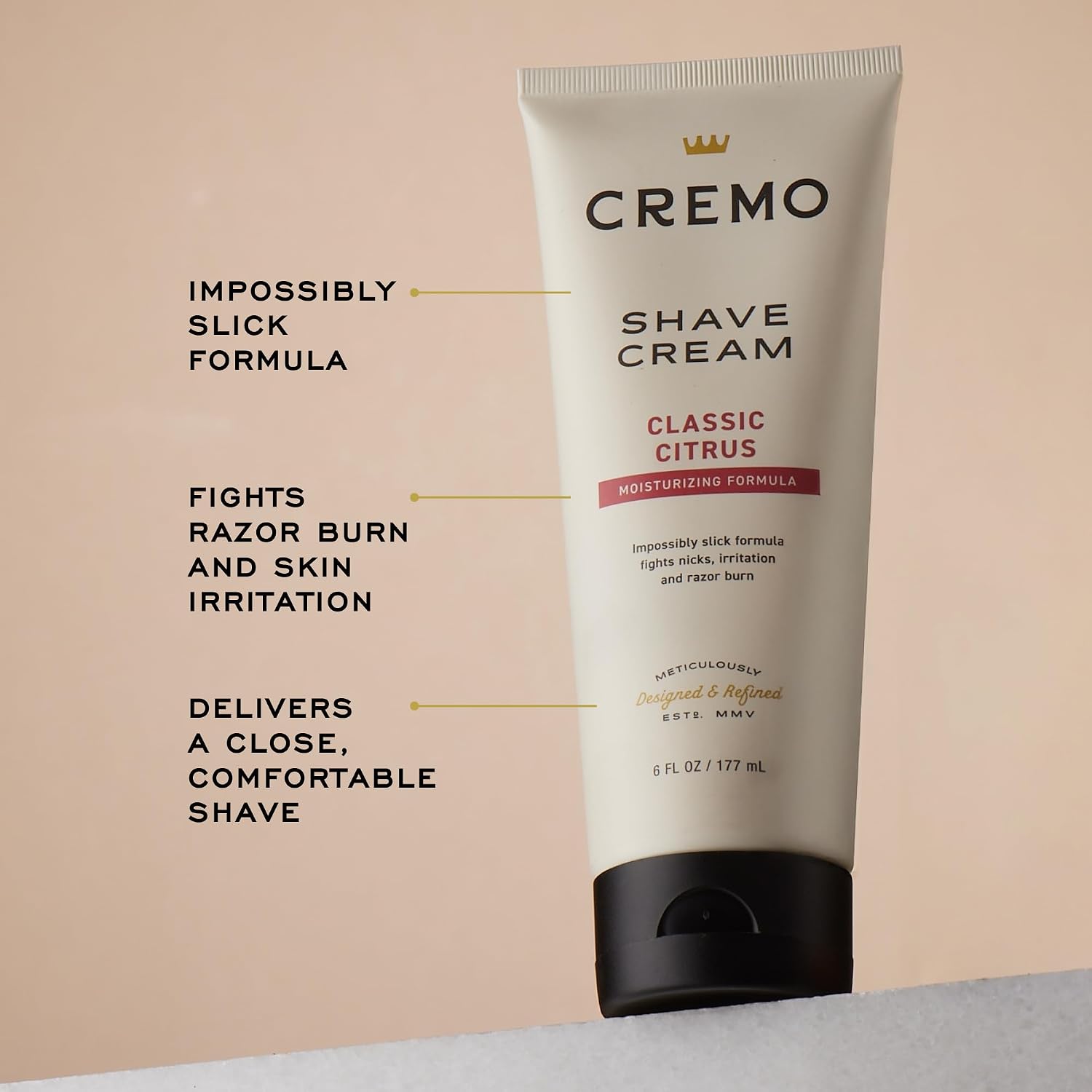 Cremo Shave Gift Set for Men - 1 Handle, 4 Razor Refills & Shaving Cream - Image 4