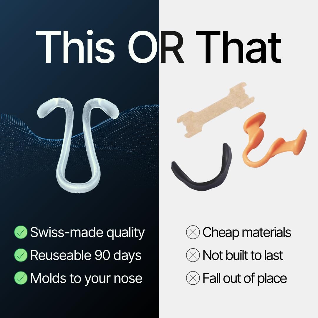 Airflow Clip Nasal Dilator by SnoreLessNow | Swiss-Made Anti-Snoring Nose Clip | Nasal Dilators for Sleeping & Breathing, BPA-Free Nasal Expander for Deviated Septum Relief | Nasal Dilator for Snoring - Image 5