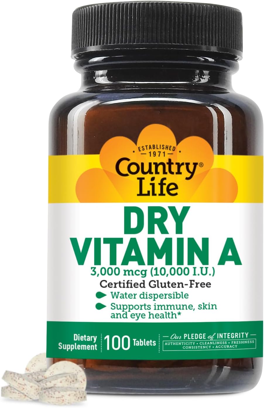 Country Life Dry Vitamin A 10,000 I...
