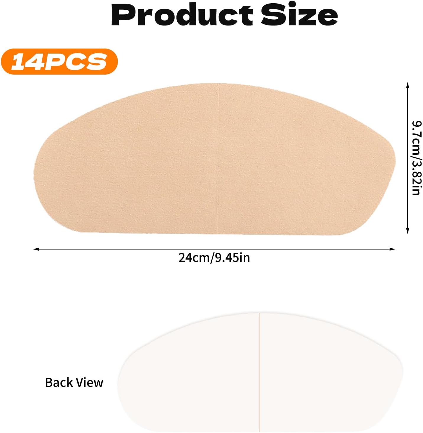 14 Pcs Inner Thigh Anti Chafing Patches, Sweatproof Light Skin Tone Friction Pads for Women, Comfortable Disposable Thigh Rubbing Prevention Stickers, Chafe Protection Skin Tape - Image 2