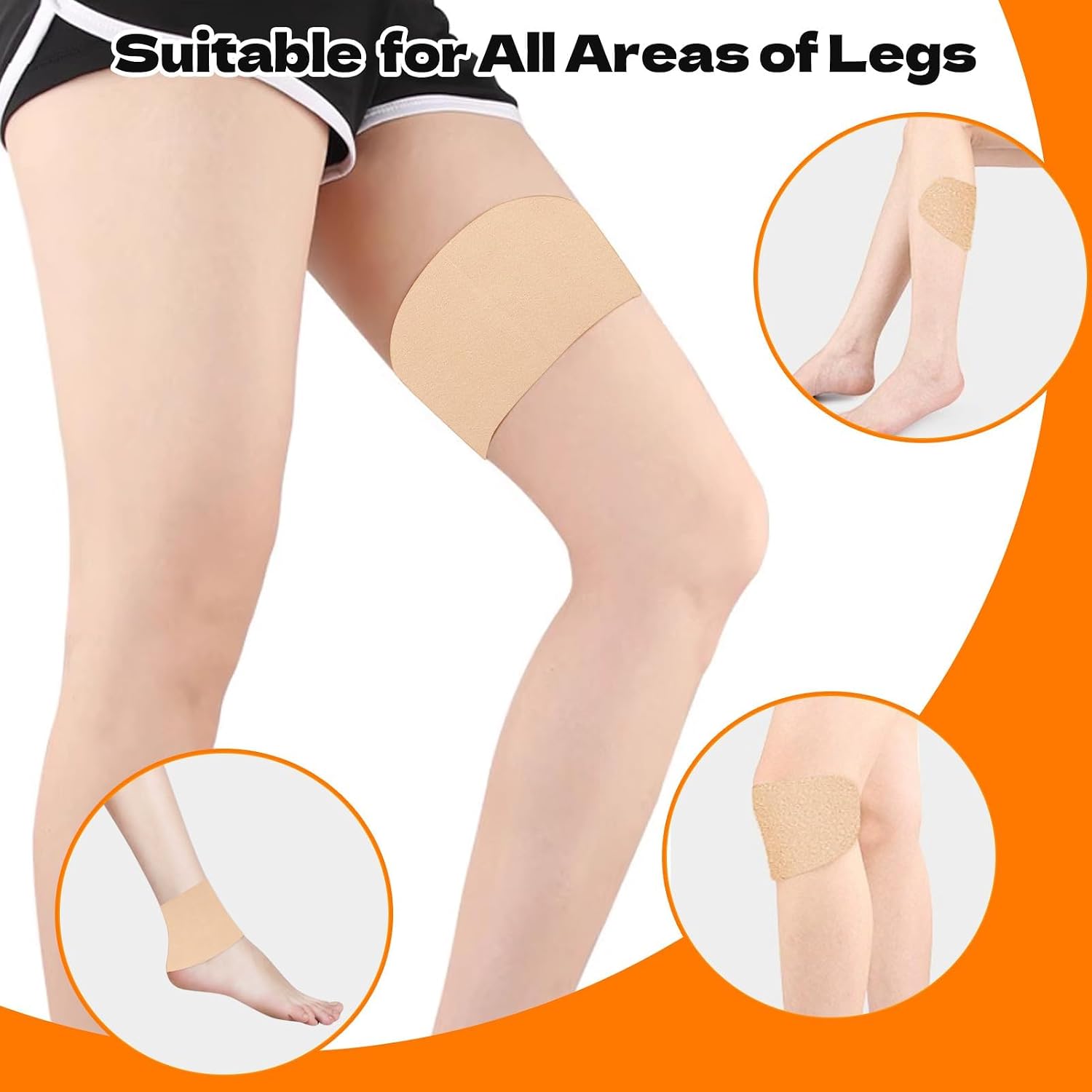 14 Pcs Inner Thigh Anti Chafing Patches, Sweatproof Light Skin Tone Friction Pads for Women, Comfortable Disposable Thigh Rubbing Prevention Stickers, Chafe Protection Skin Tape - Image 5