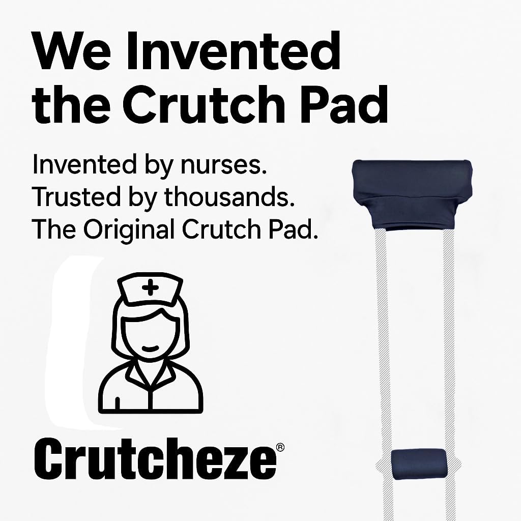 Crutcheze Crutch Pads & Hand Grips, Underarm Crutches Padding Set - Image 2