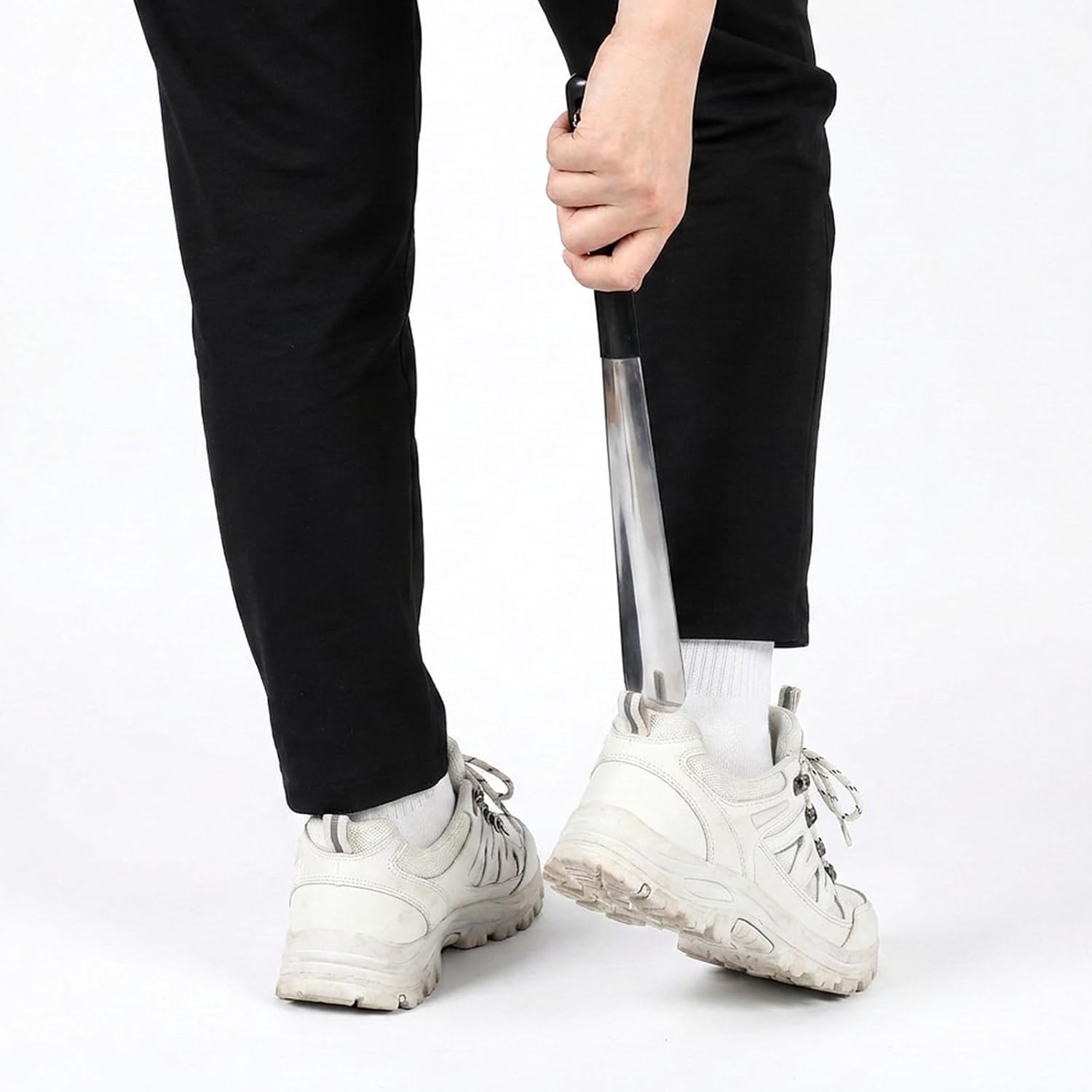 2 PCS Metal Shoe Horn, 12 Inch Portable Long Handle for Home with Hanging Hole, Metal Stainless Steel Shoehorn for Elderly Seniors Women Men, Shoe Spoon Helper for Home Travel Use - Image 7