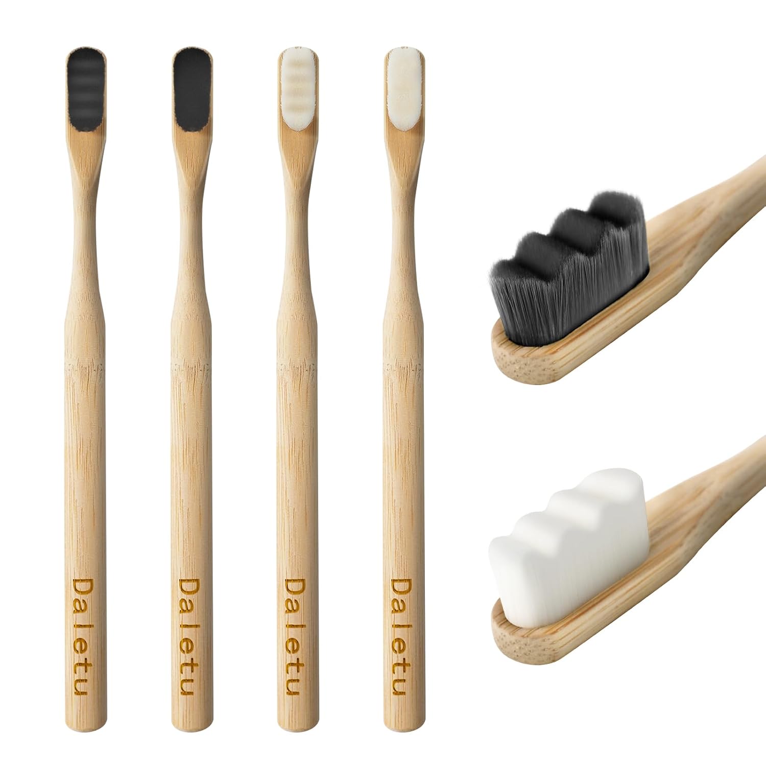 Daletu Extra Soft Bamboo Toothbrush...