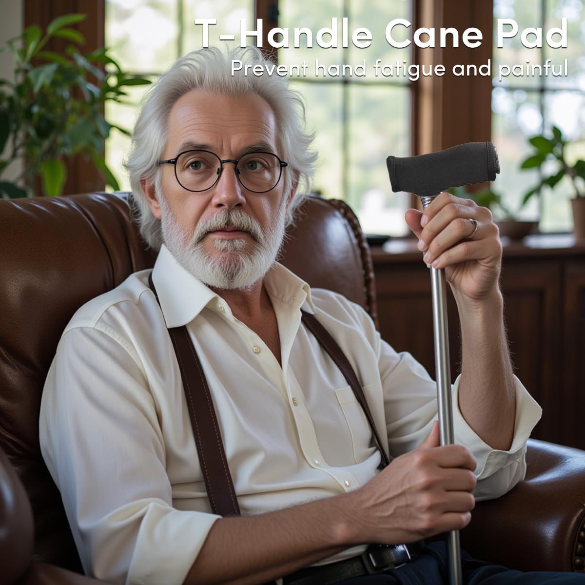 Walking Cane Handle Cover - Cane Handle Cushion for Seniors - Soft Cane Handle Grip Replacement & Cane Accessories with Non-Slip Cushion Grip, Universal Fit for Most Canes - Image 7