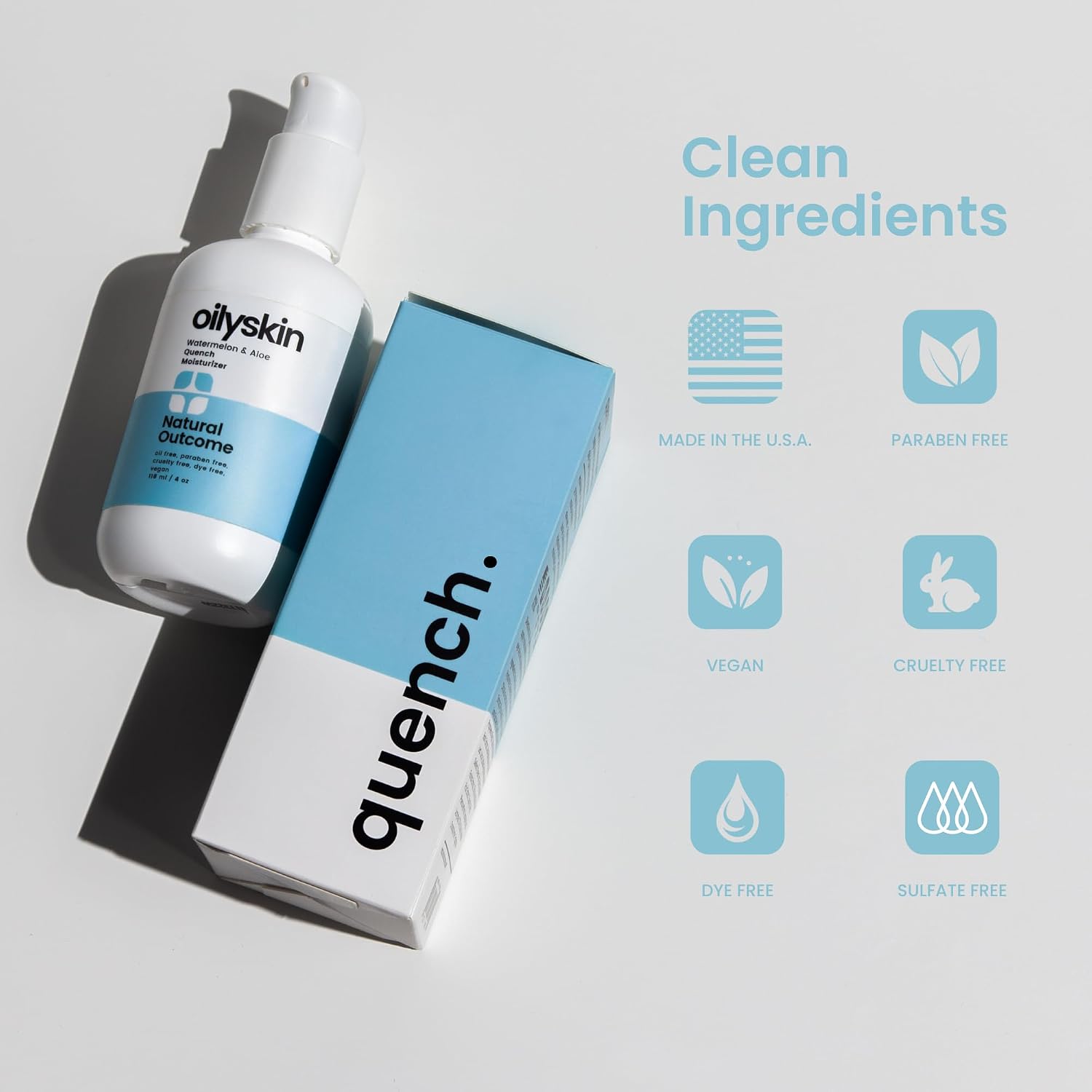 Natural Outcome Oily Skin Moisturizer | Oil Free Daily Facial Moisturizer Gel w/Hyaluronic Acid | Watermelon & Aloe Vera Hydrating Face Lotion | Non-Greasy Lotion for Oily Skin Types | 4 oz - Image 5