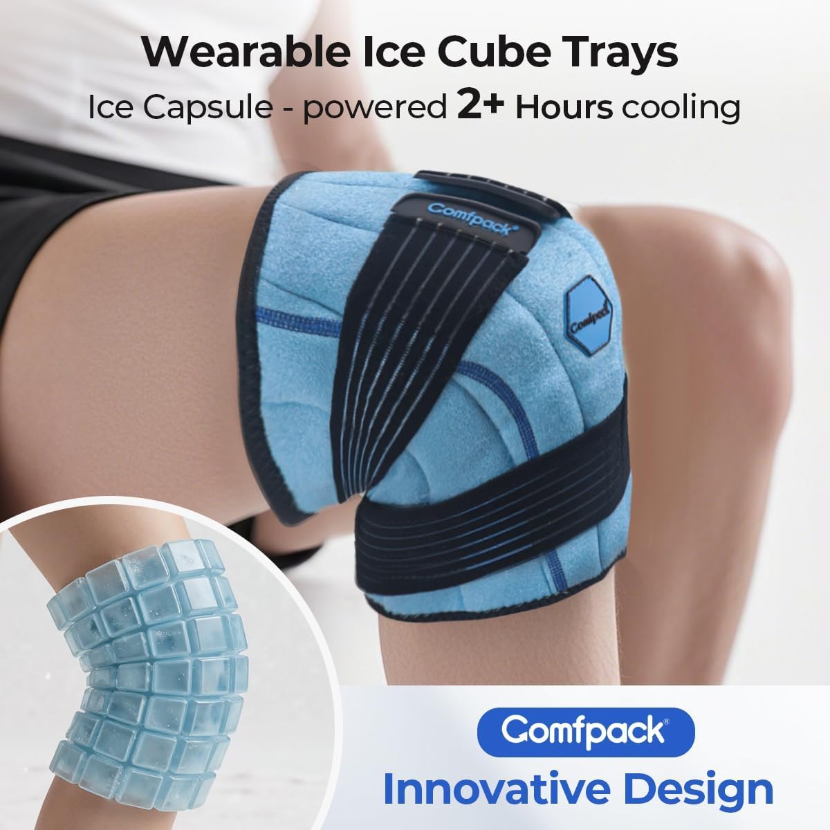 Comfpack Knee Ice Pack Wrap, 2 Hours Ice Pack for Knee Replacement Surgery - Image 2