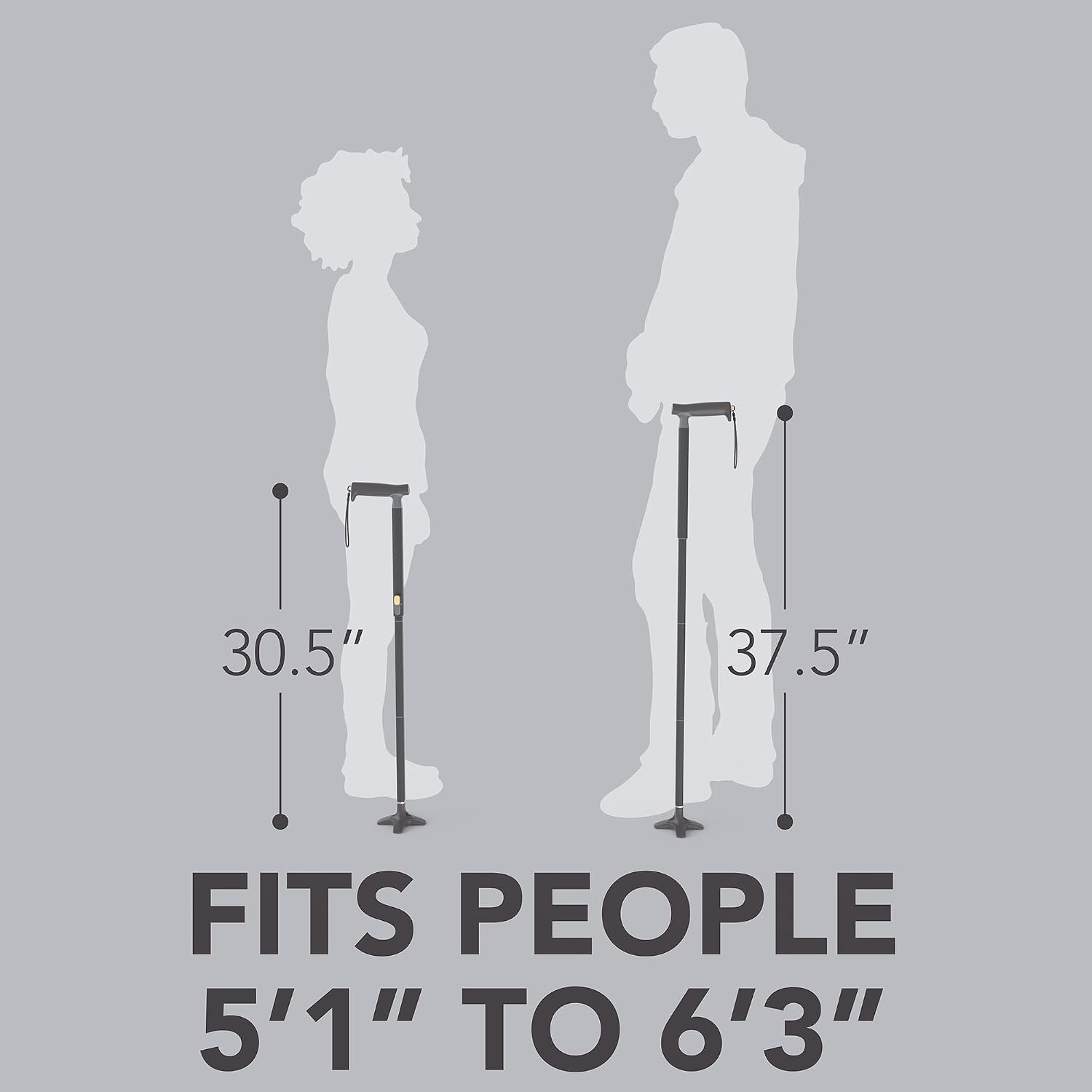 Michael Graves Quick Fold Walking Cane for Men and Women - Foldable Walking Stick for Stability and Style - Collapsible Folding Cane - Walking Sticks for Seniors & Adults - Image 4