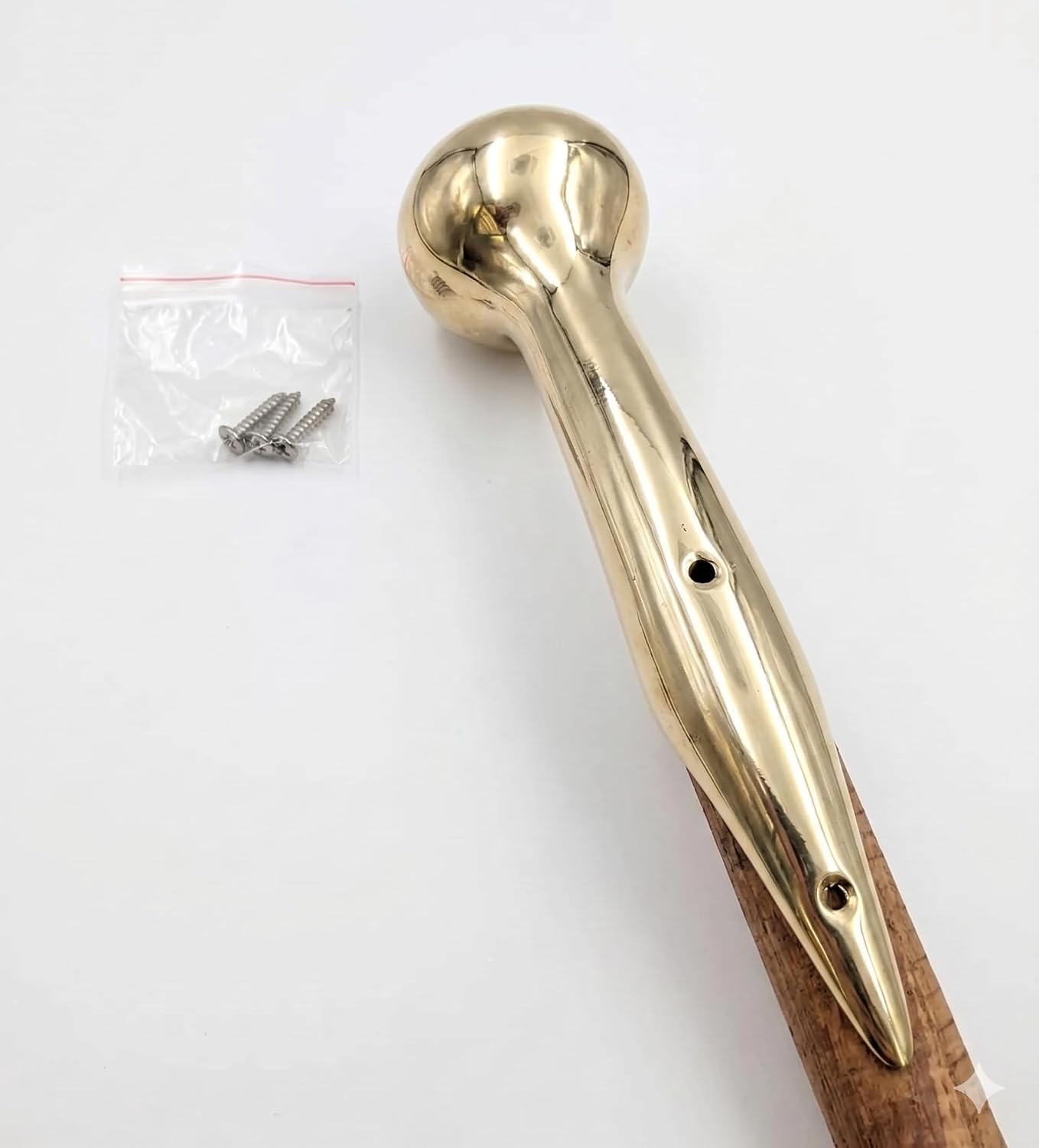 Solid Brass Walking Cane Handle Only Vintage Round Knob Replacement Top for Wooden Walking Sticks Polished Gold Finish Heavy Duty - Image 2