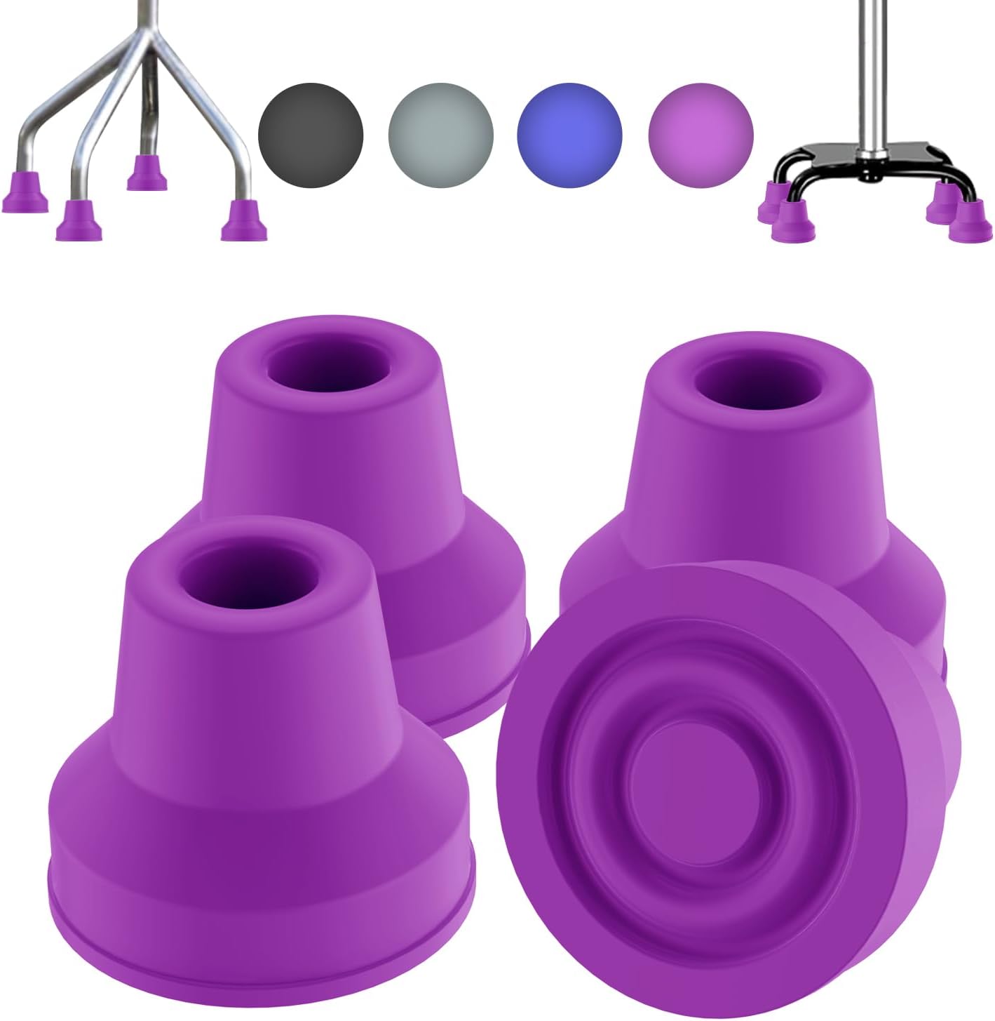 supregear Quad Cane Tips (4-Pack) &...