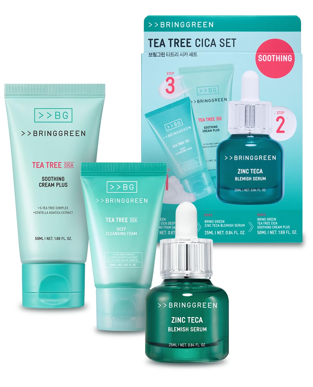 BRING GREEN TEA TREE CICA SET | Kor...