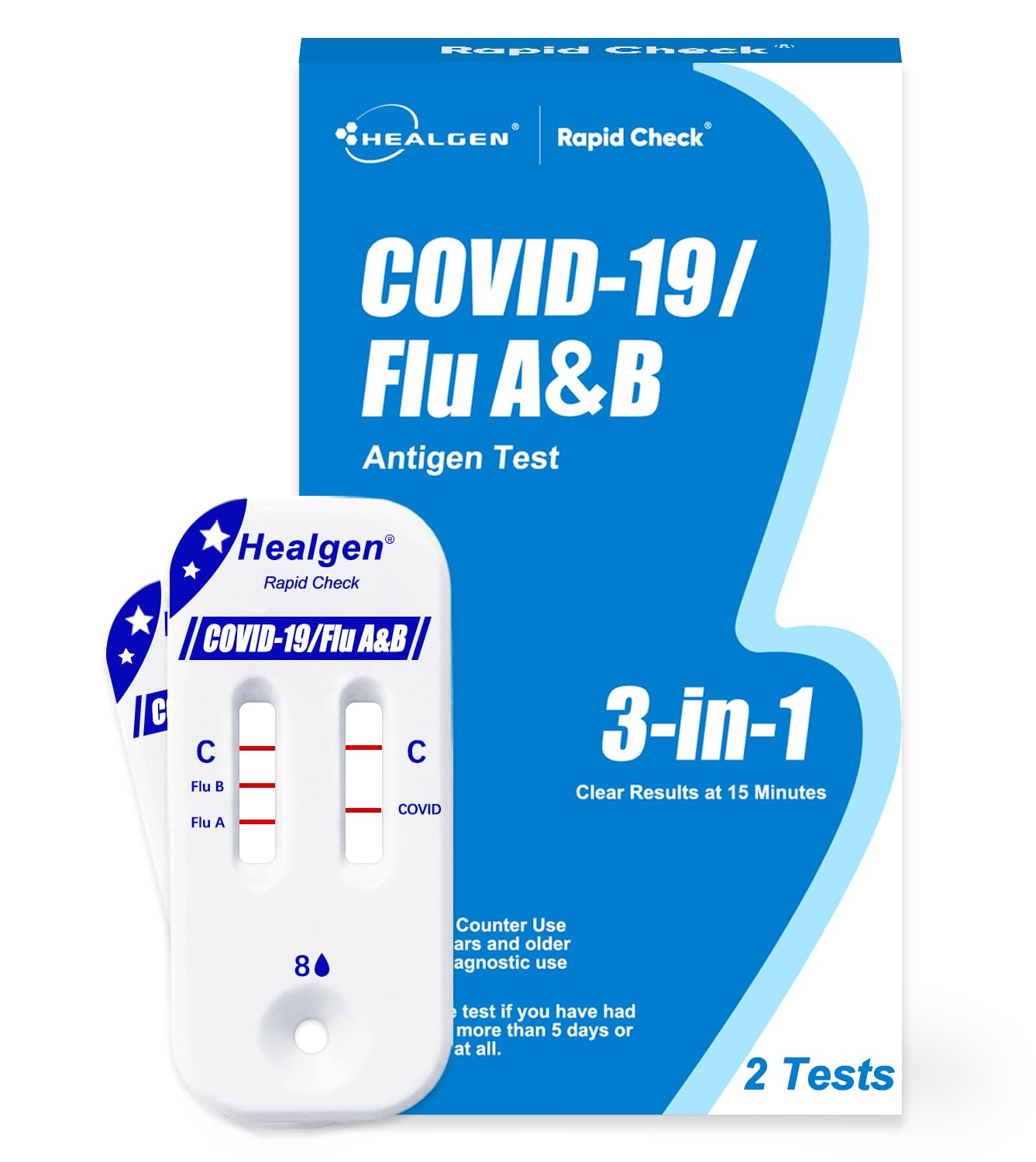 Healgen Rapid Check COVID-19, Flu A...