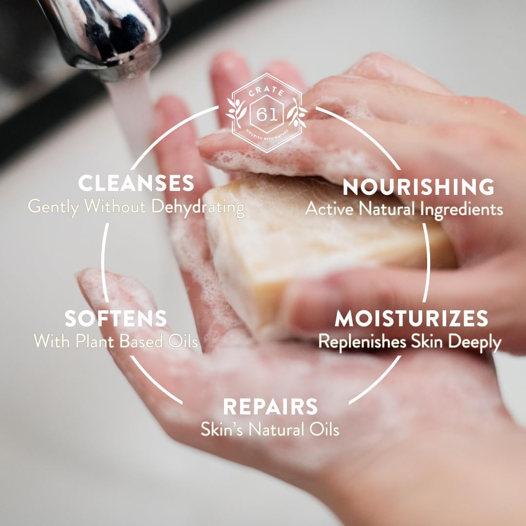 Crate 61 Organics, Handmade in Canada, Plant Based Cold Process Natural Bar Soap, With Premium Essential Oils, Pack of 6 (Dry Skin) - Image 7