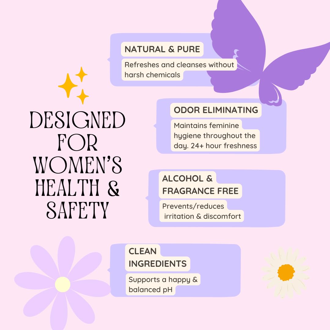 Fresh One Feminine Wipes - Natural pH Balanced Intimate Wipes for women | Soothing, Gentle Cleansing | Feminine Hygiene Wipes for Sensitive Skin, Personal Care, & Daily Use - Image 3