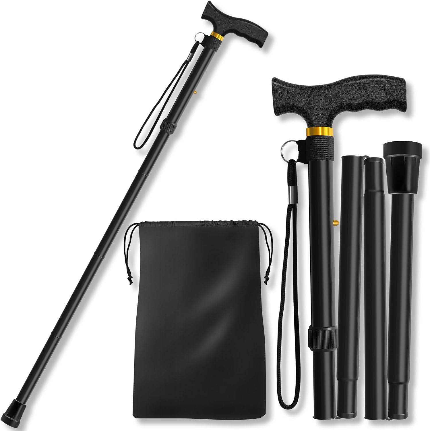 Folding Cane, Walking Poles with Ad...