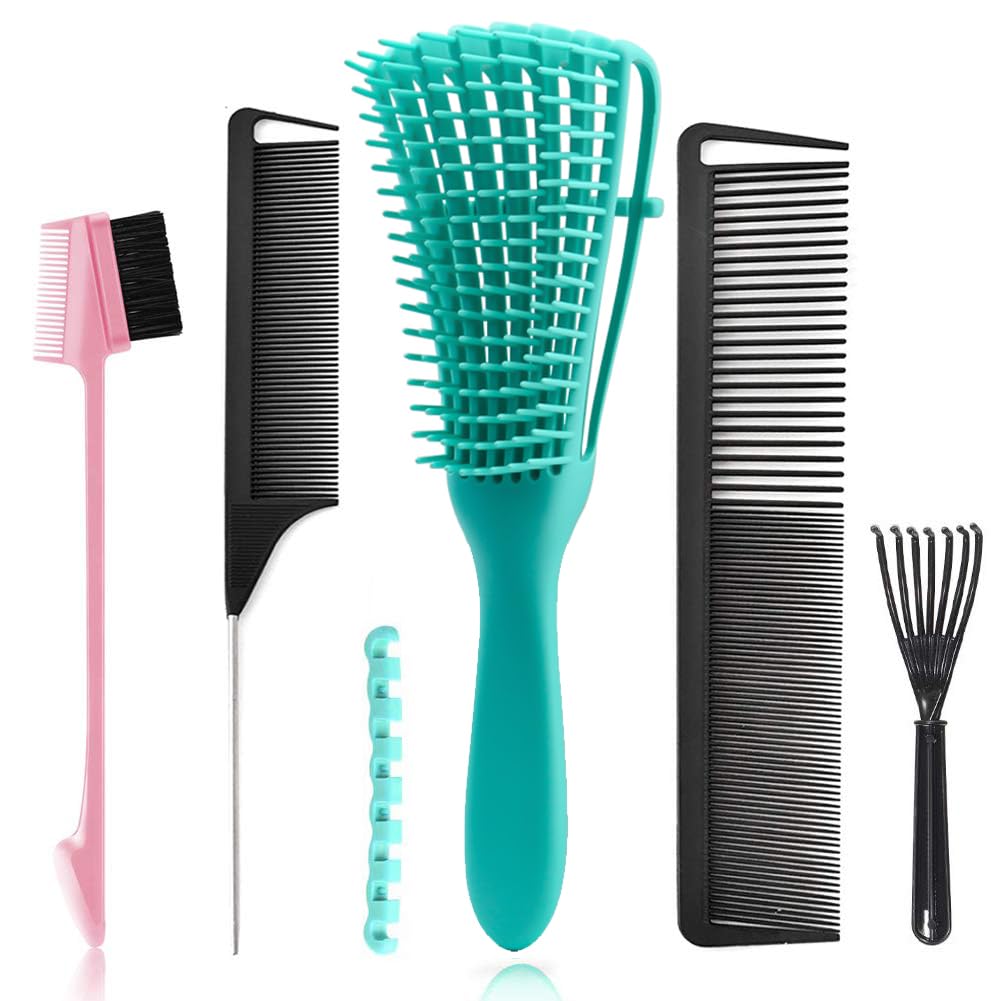 5 Pcs Detangling Hair Brush Set, Ez...