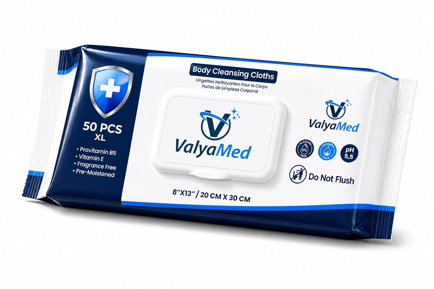 XL Body Wipes for Adults, 50 Count,...