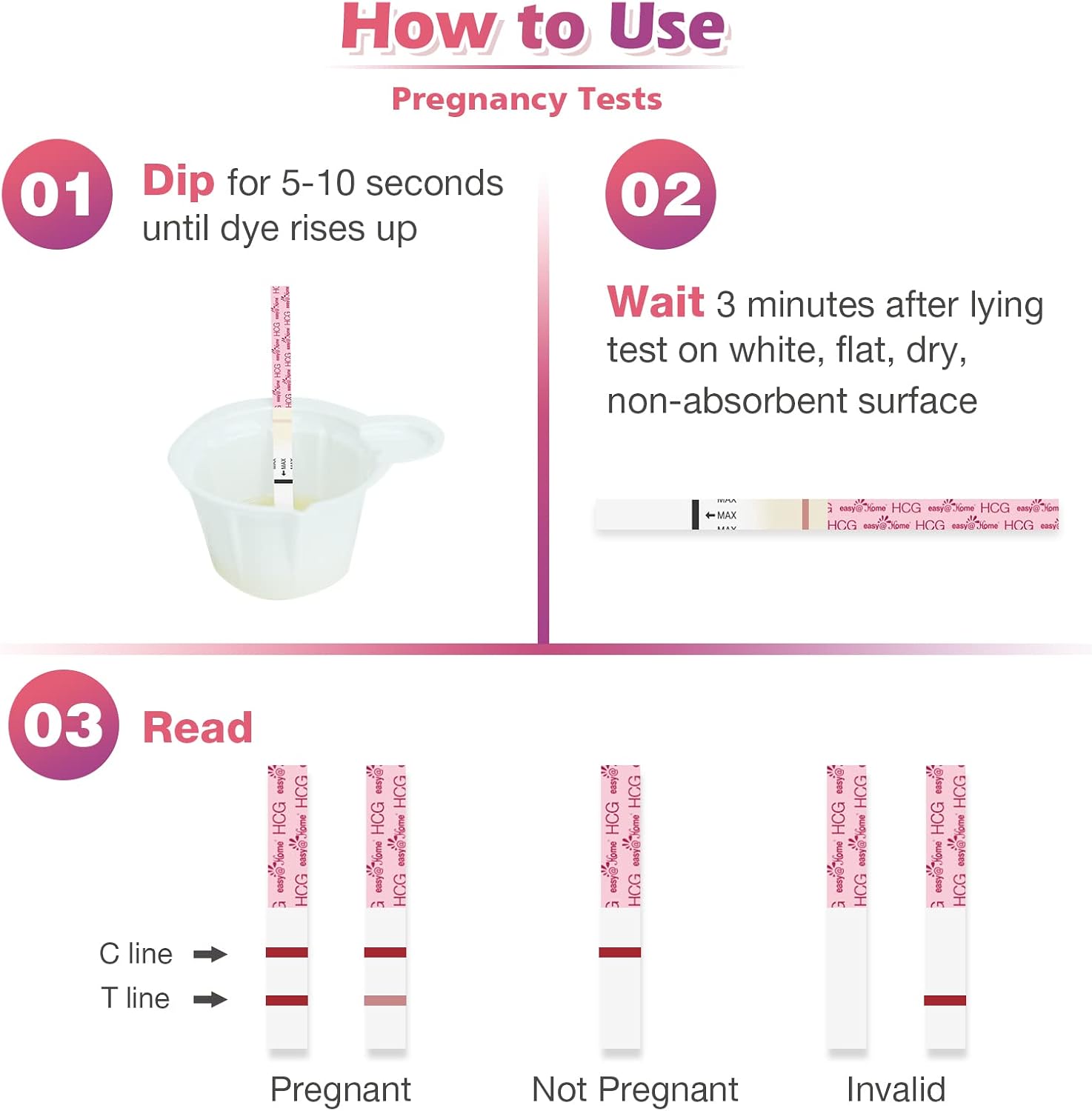 easy@Home 50 Ovulation Test Strips + 20 Pregnancy Tests + BBT Thermometer - Image 7