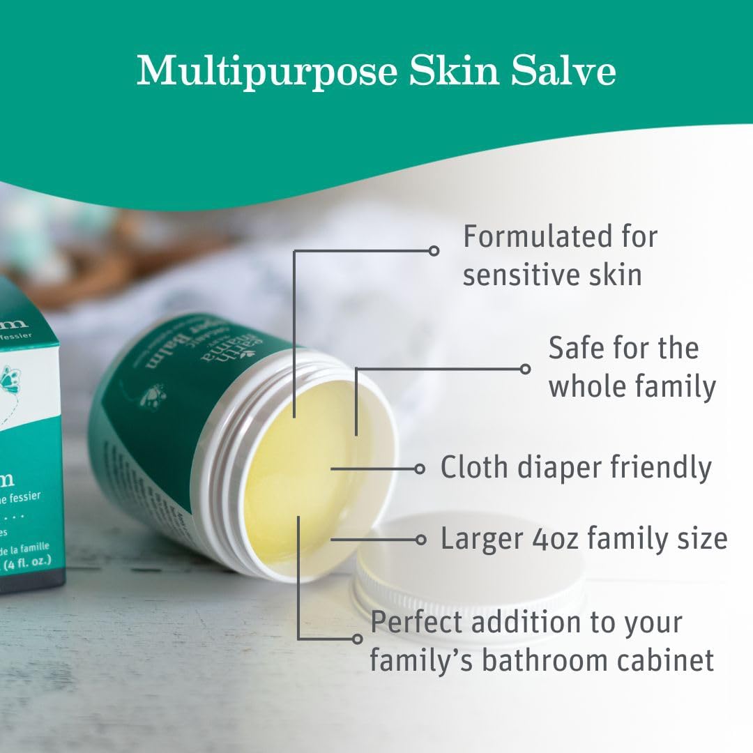 Earth Mama Organic Diaper Balm, Calendula Baby Diaper Rash Cream, 4 fl oz - Image 2