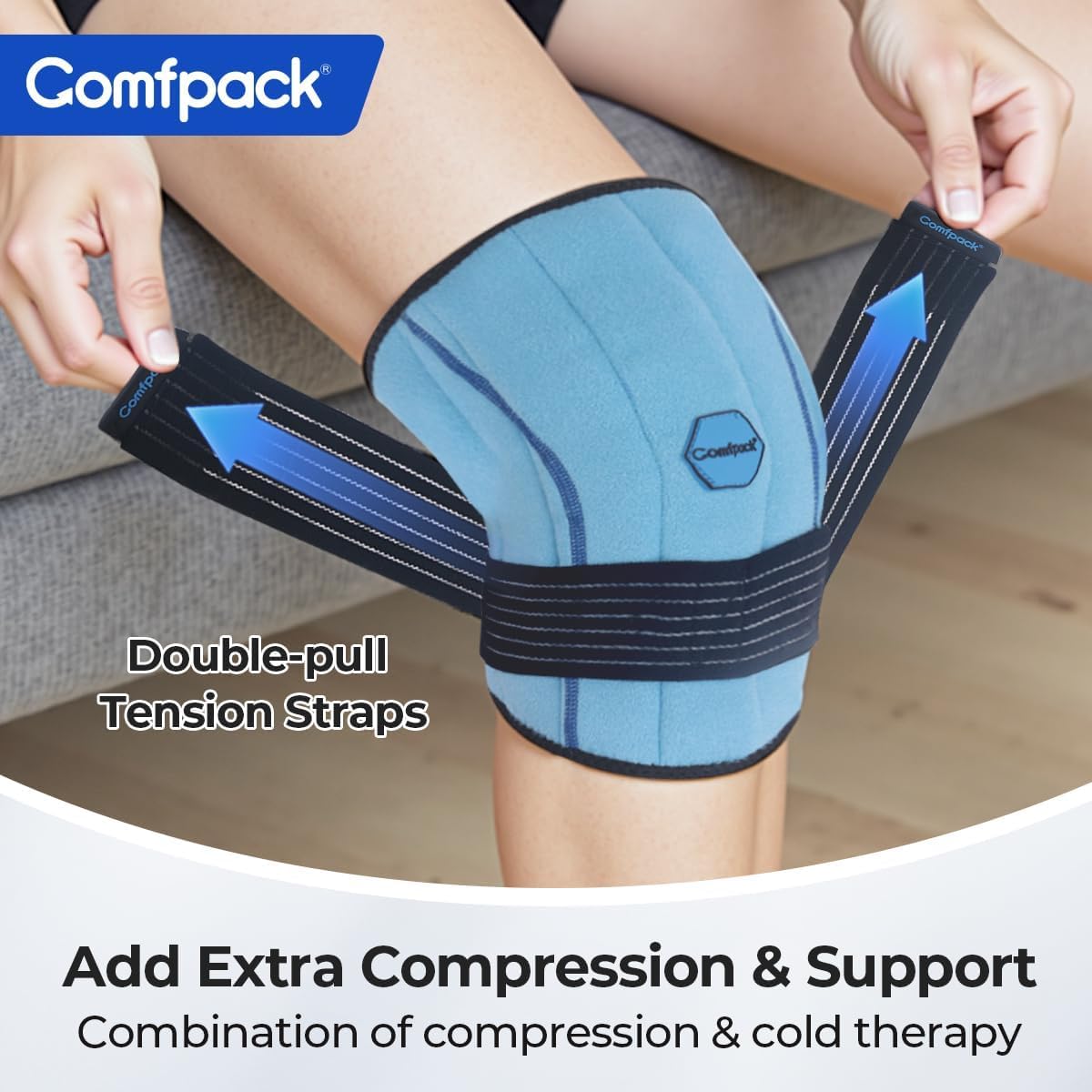 Comfpack Knee Ice Pack Wrap, 2 Hours Ice Pack for Knee Replacement Surgery - Image 5