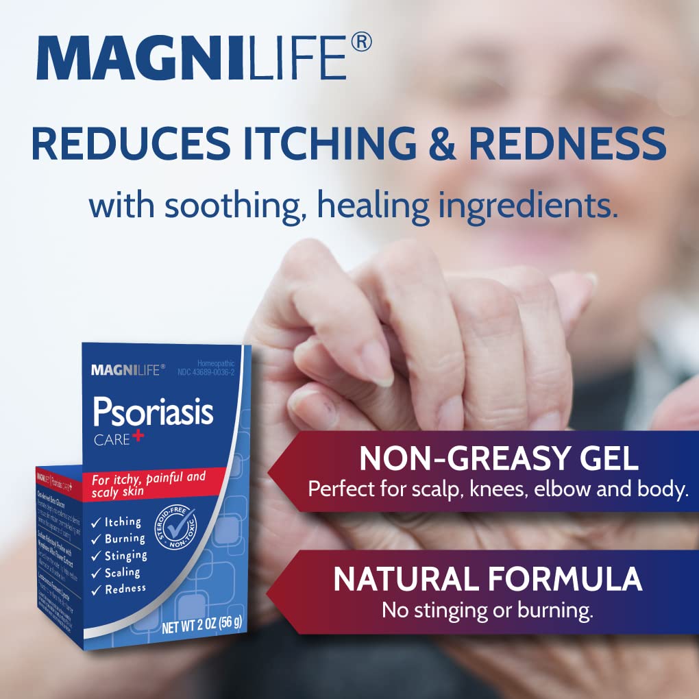 MagniLife Psoriasis Care+, Natural Itch and Pain Relief, Moisturization Helps to Reduce Redness, Scaling and Flaking on Body & Scalp - Unscented, Non-Toxic - 2oz - Image 3