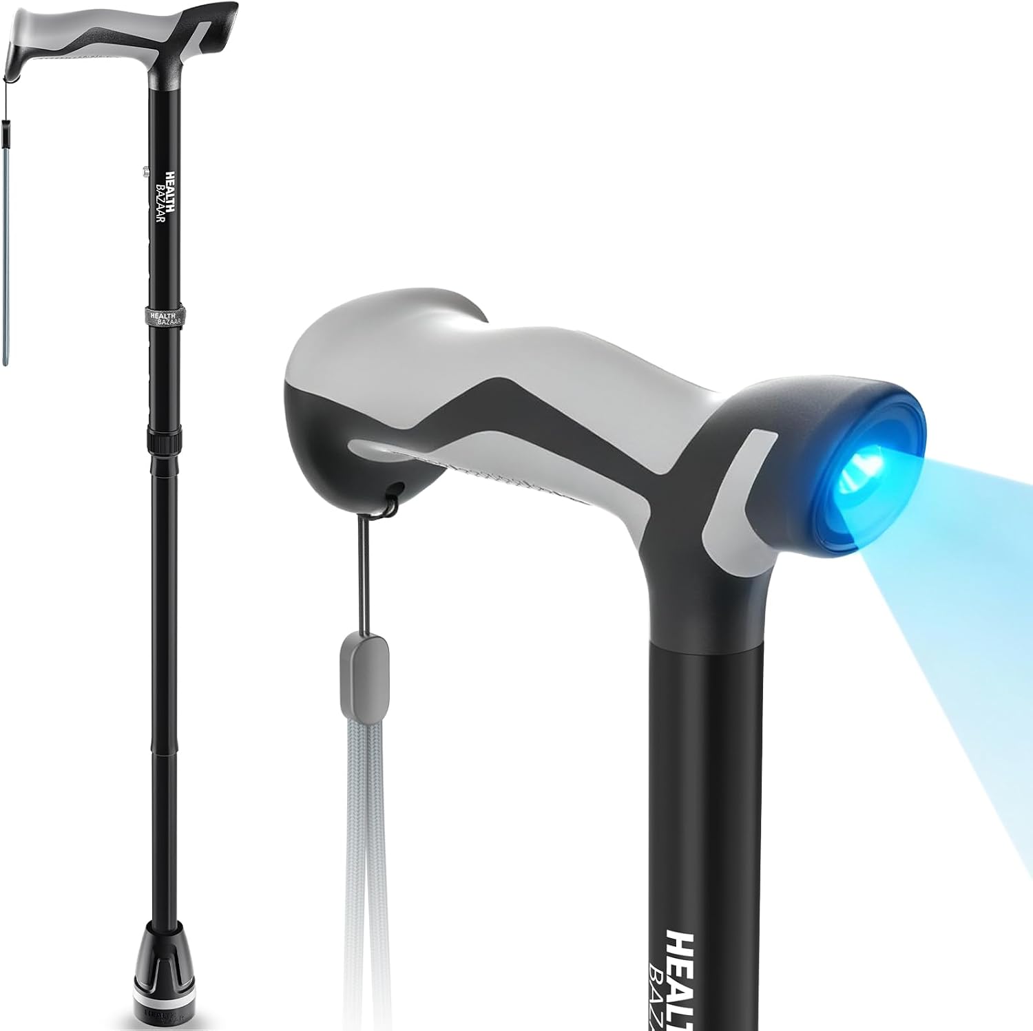 HEALTHBAZAAR Walking Cane with LED ...